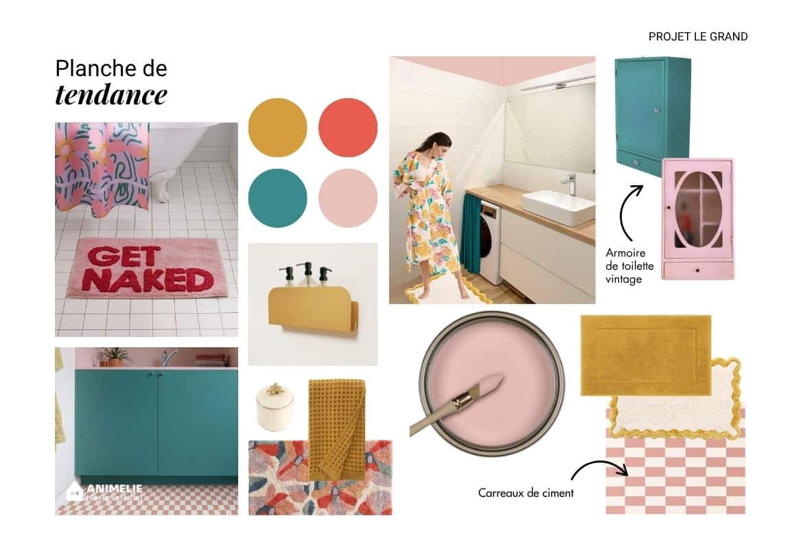 moodboard-salle-de-bain-mix-match-rose-jaune-appartement-paris
